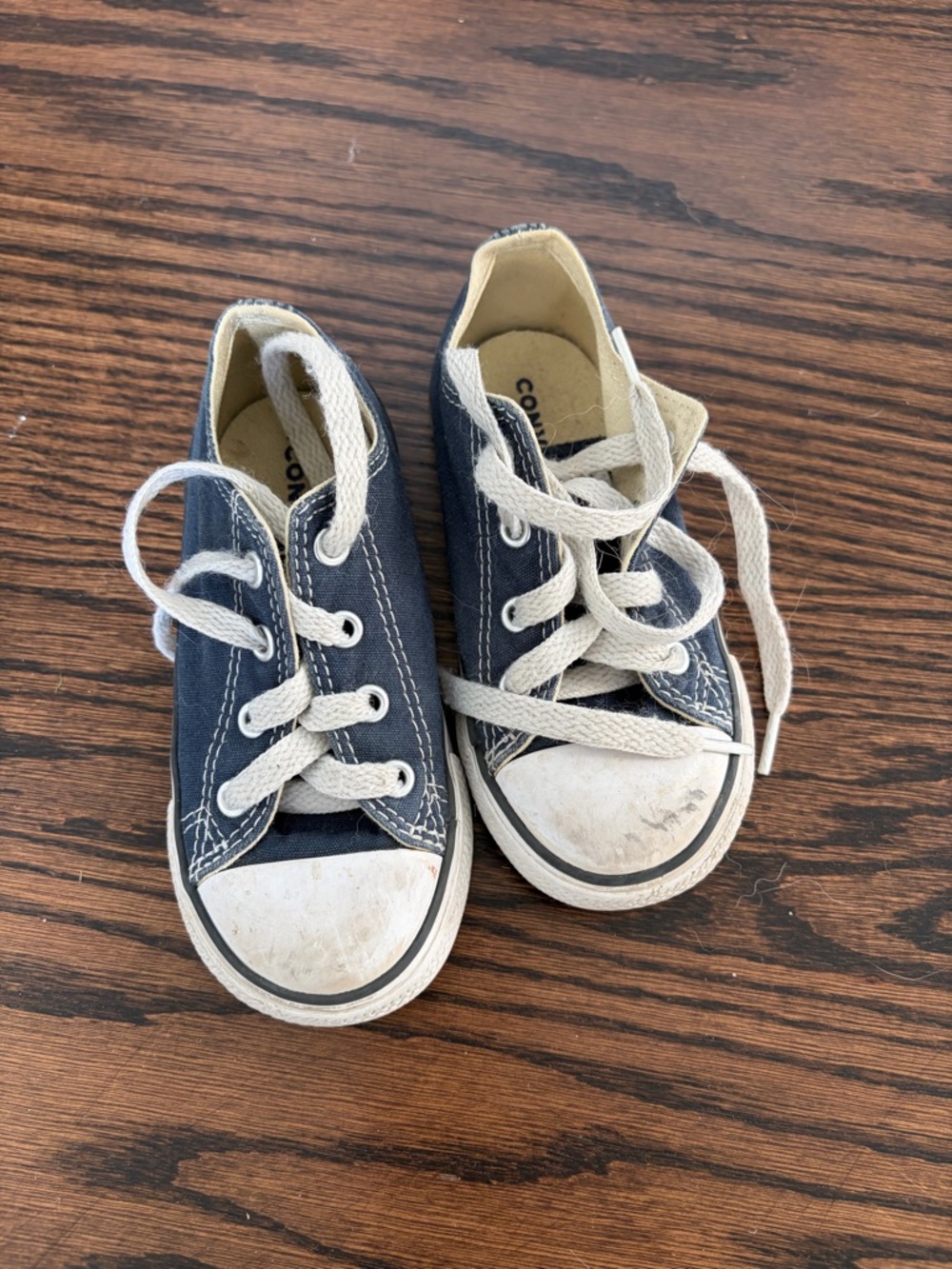 Kids Navy Canvas Lace-Up Sneakers - Converse